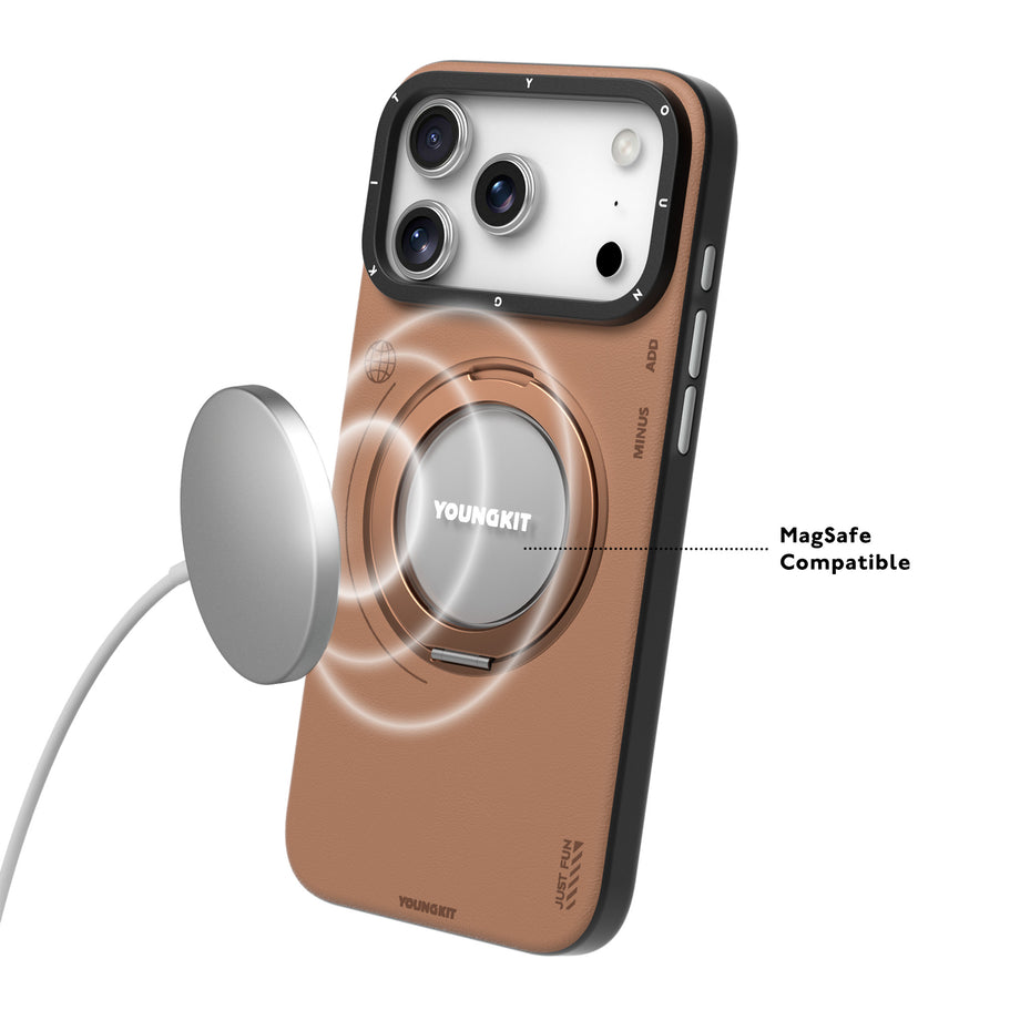 قاب Youngkit یانگ کیت Leather 360 Rotation Ring Stand Case Magsafe آیفون (GN790)