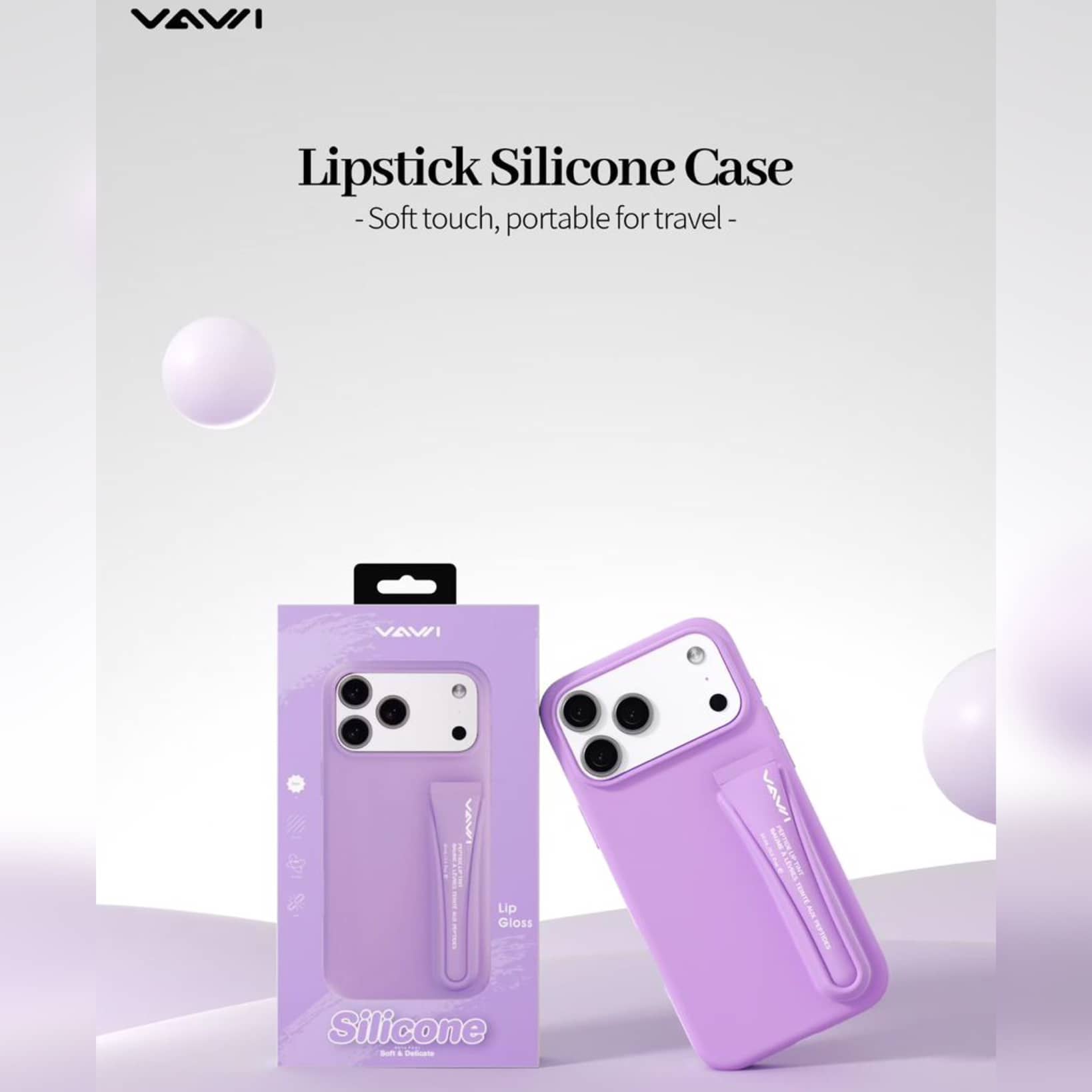 قاب واوی Vawi Lipstick Silicone Case سری 17 آیفون (بدون لیپ تینت) (GN796)