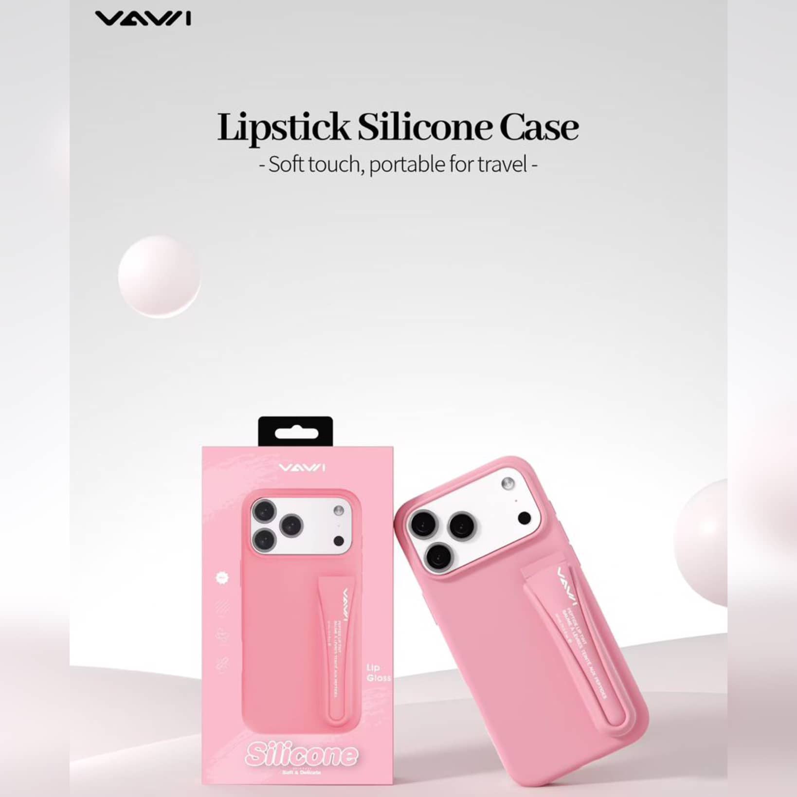 قاب واوی Vawi Lipstick Silicone Case سری 17 آیفون (بدون لیپ تینت) (GN796)