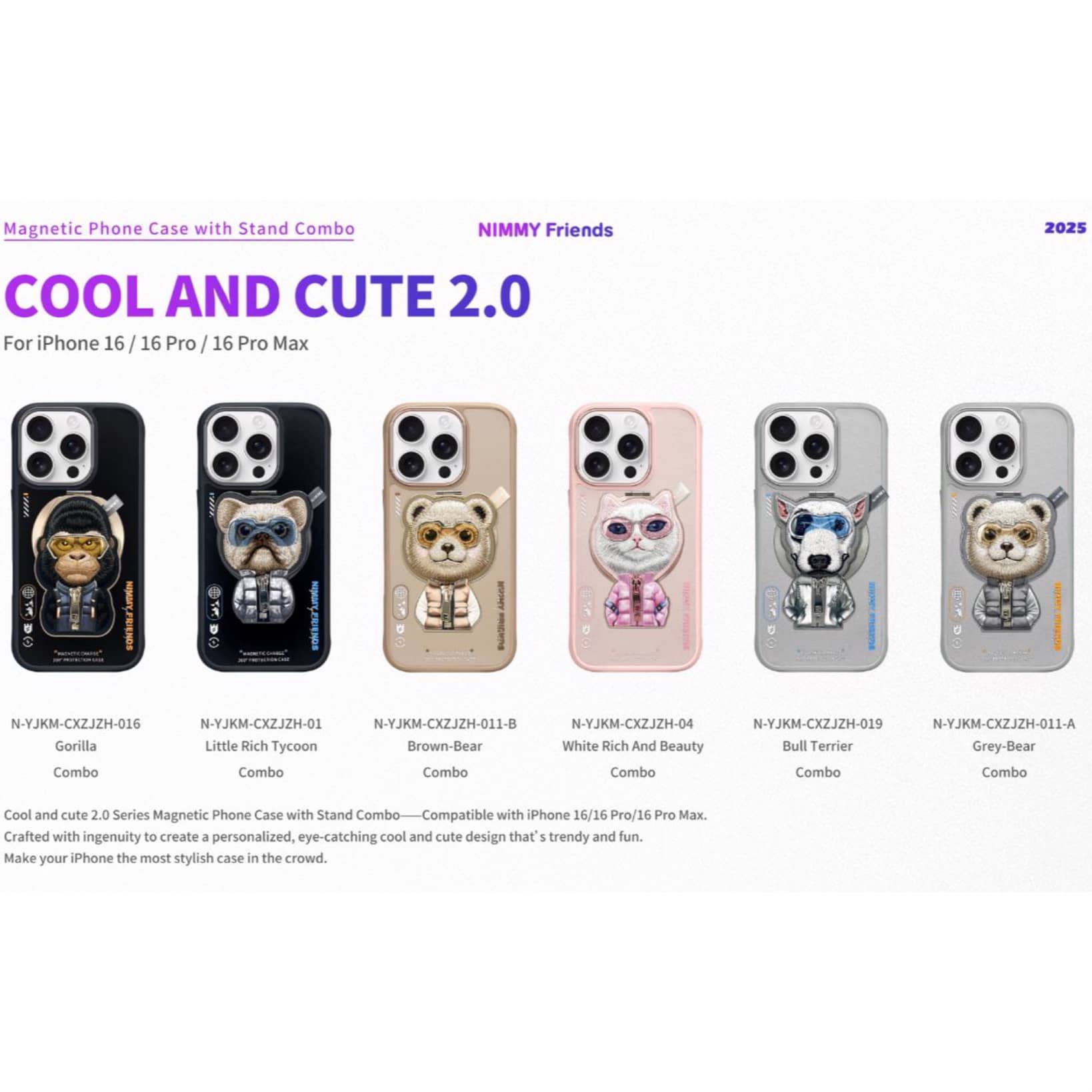 قاب و استند مگنتی نیمی Nimmy Cool & Cute Case & Magnetic Stand Series (GN807)
