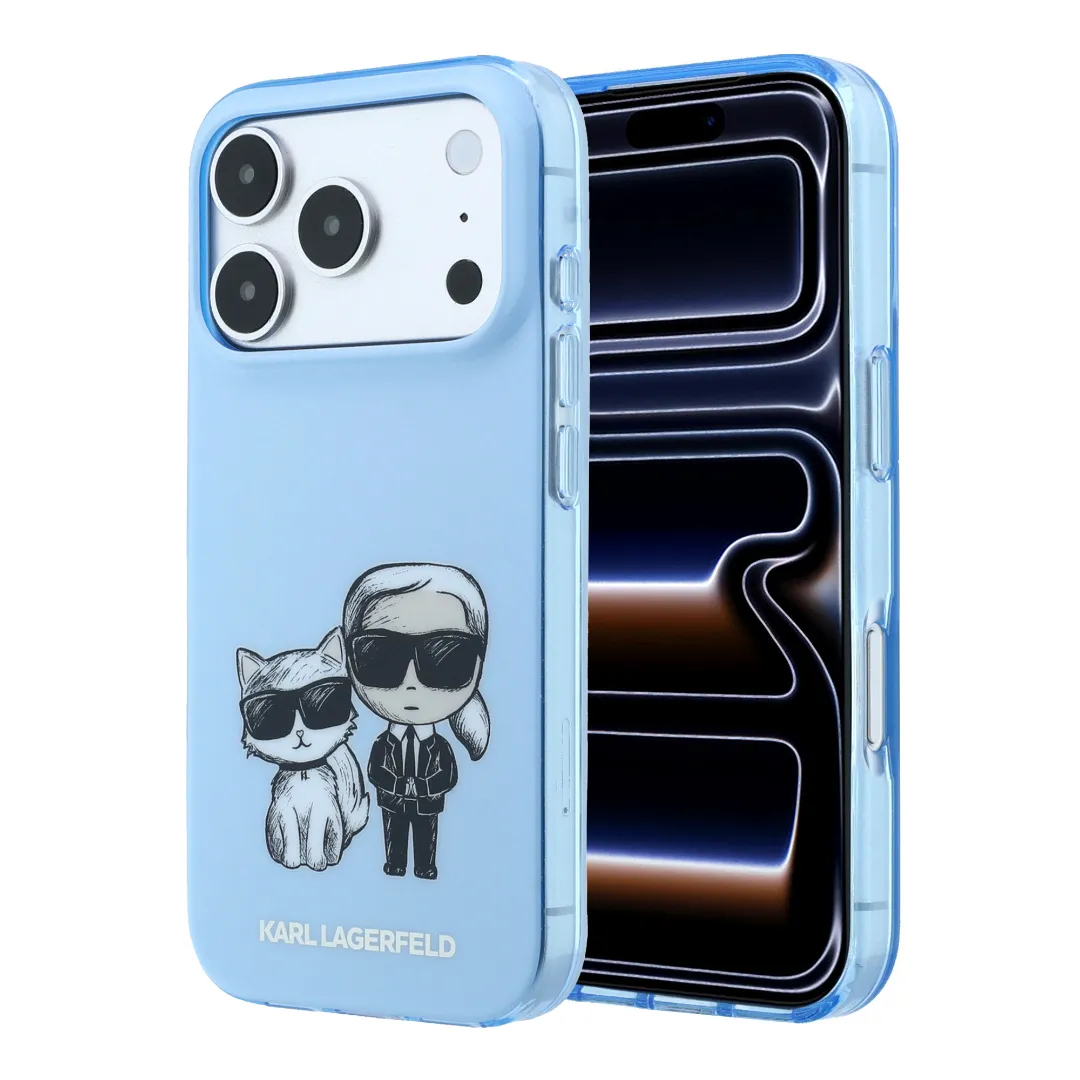 قاب کارل لاگرفلد Karl Lagerfel Smooth MagSafe Transparent Karl & Choupette Bodies Sketch (GN816)