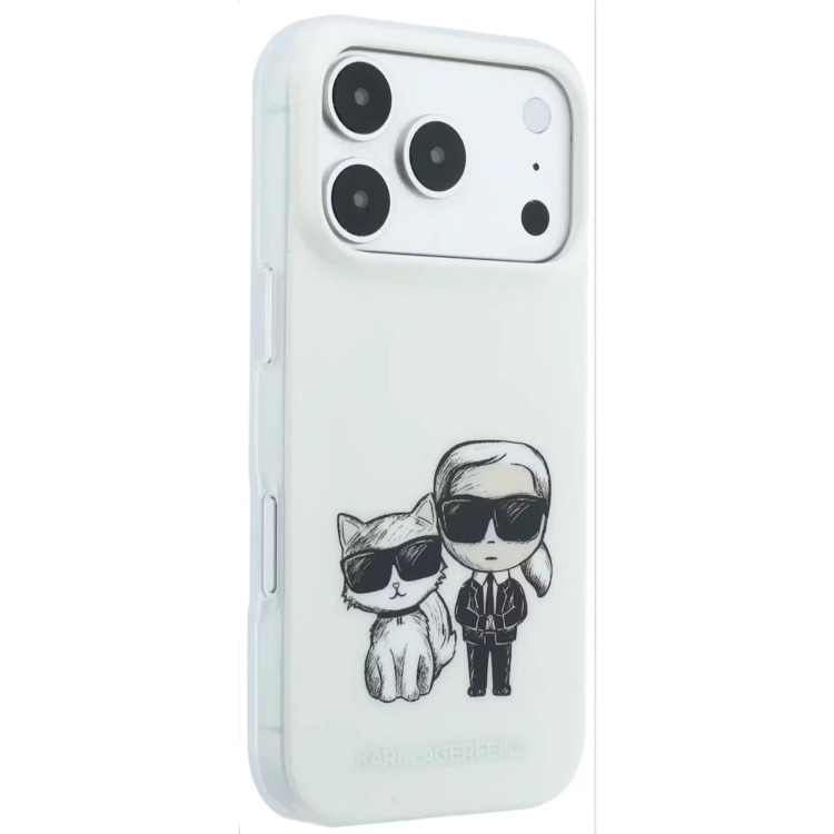 قاب کارل لاگرفلد Karl Lagerfel Smooth MagSafe Transparent Karl & Choupette Bodies Sketch (GN816)