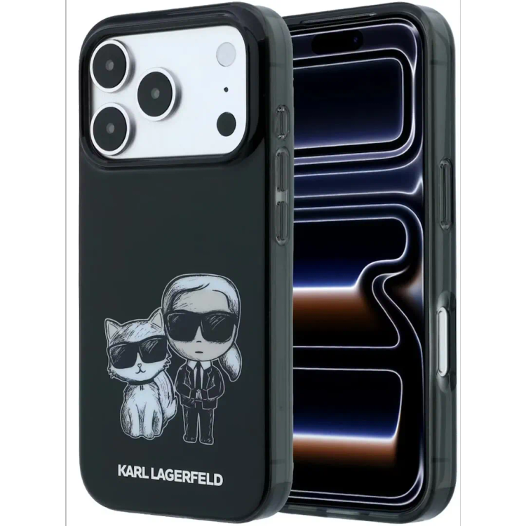 قاب کارل لاگرفلد Karl Lagerfel Smooth MagSafe Transparent Karl & Choupette Bodies Sketch (GN816)