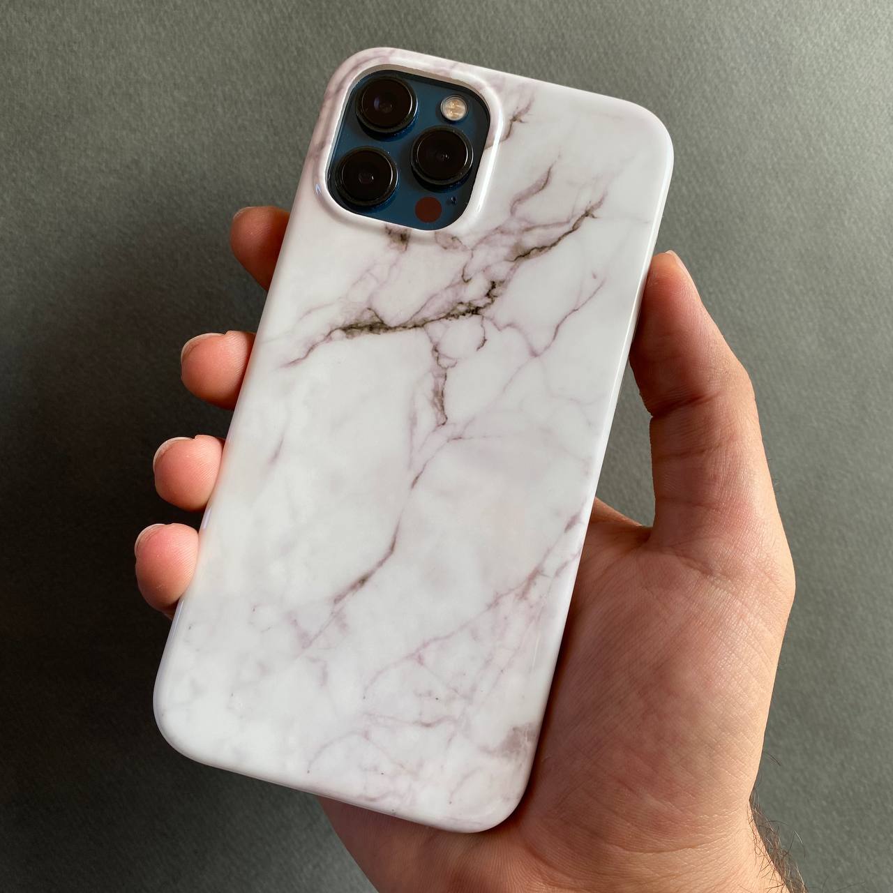 قاب سنگی سفید به همراه پاپ سوکت iphone (GN825)