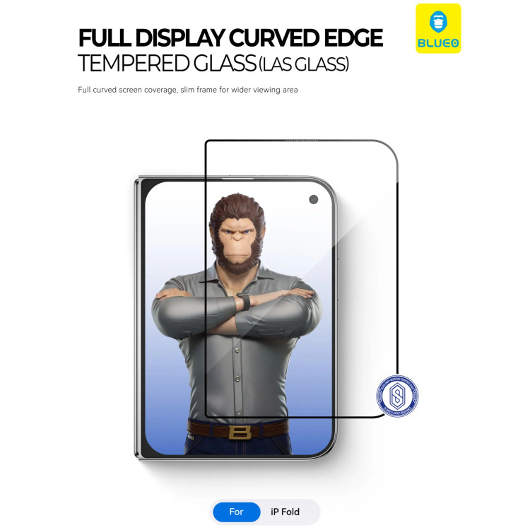 گلس ، محافظ صفحه بلو Blueo Full Display Curved Edge HD Temperd Glass (GN836)