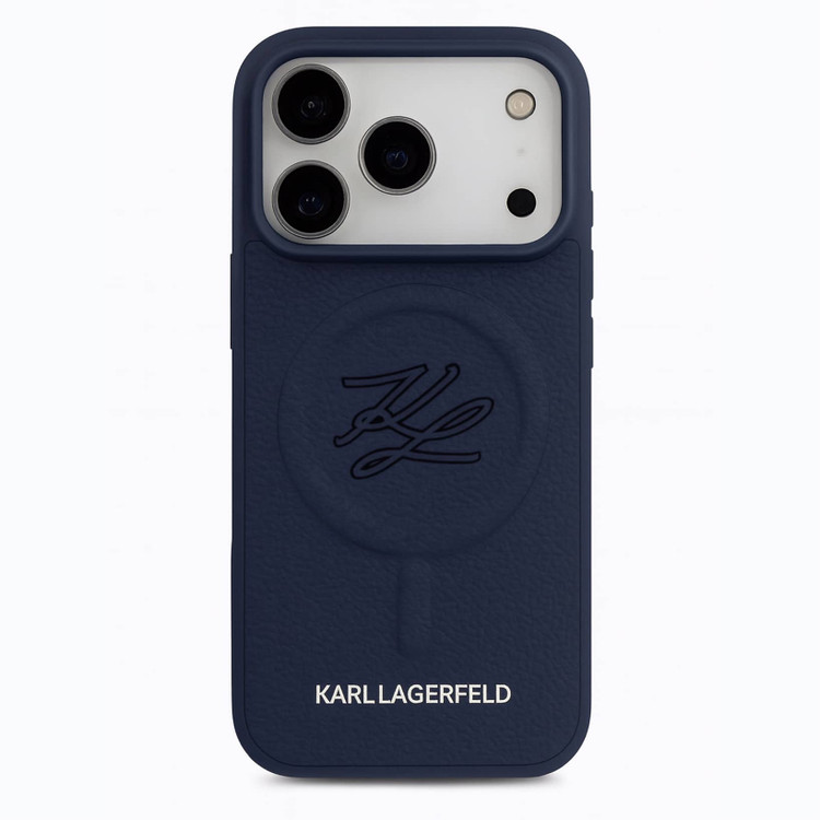 قاب کارل لاگرفلد Karl Lagerfeld چرمی با مگ سیف Iphone سری 17 (GN869)