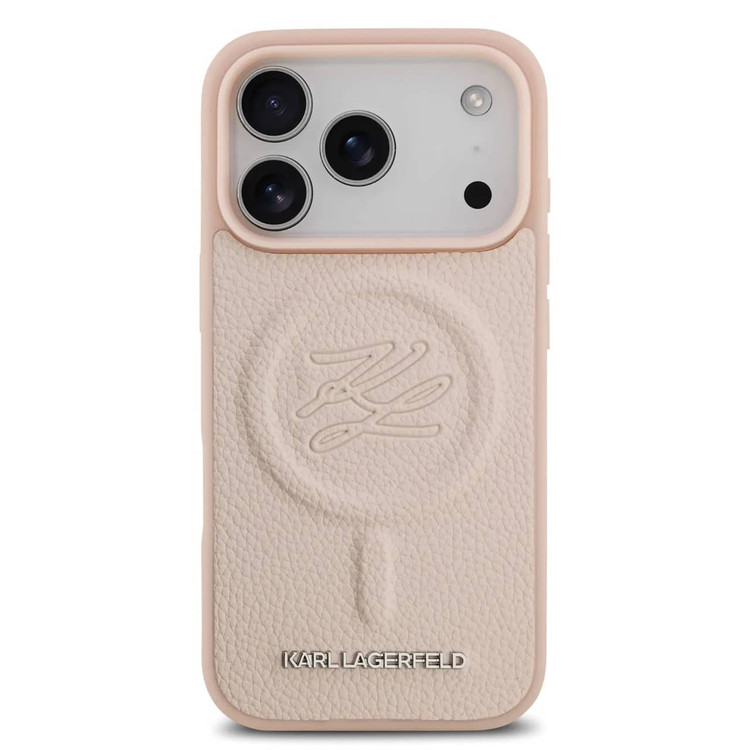 قاب کارل لاگرفلد Karl Lagerfeld چرمی با مگ سیف Iphone سری 17 (GN869)