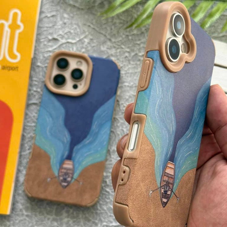 قاب مخملی قایق تنها ورژن ۲ آیفون (GN874)