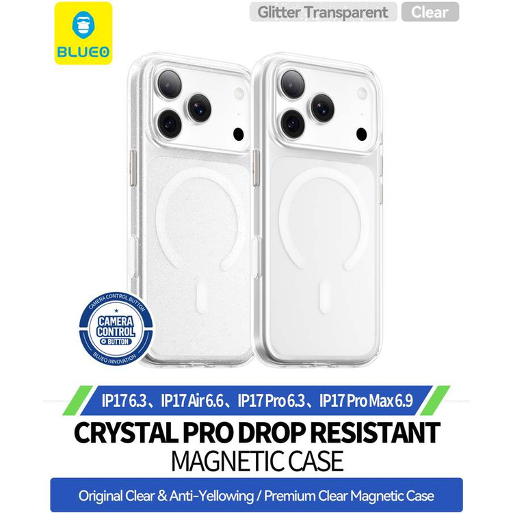 قاب بلو کریستالی شفاف Blueo Crystal Clear Pro Drop Resistant Phone Case Iphone (GN897)
