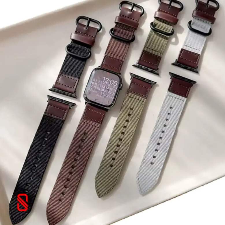 بند اپل واچ Leather & Nylon چرم و نایلون (GN898)