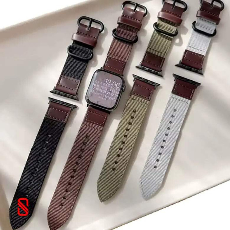 بند اپل واچ Leather & Nylon چرم و نایلون (GN898)