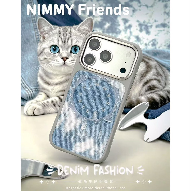 قاب نیمی Nimmy Magnetic Denim Fashion Series آیفون سری 17 & 18 (GN900)