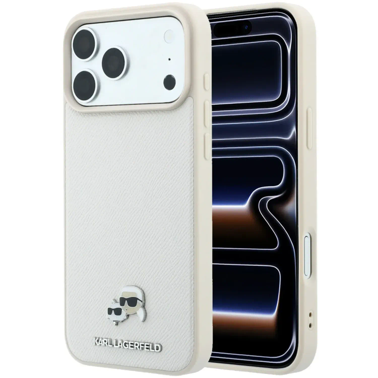 قاب کارل لاگرفلد Karl Lagerfel Grained MagSafe with Karl & Choupette Heads (GN909)