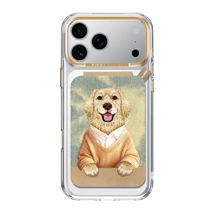 ست قاب شفاف و استند جاکارتی دار Gentle Pets نیمی Nimmy Magnetic Crystal Clear آیفون سری 17 & 18 (GN916)