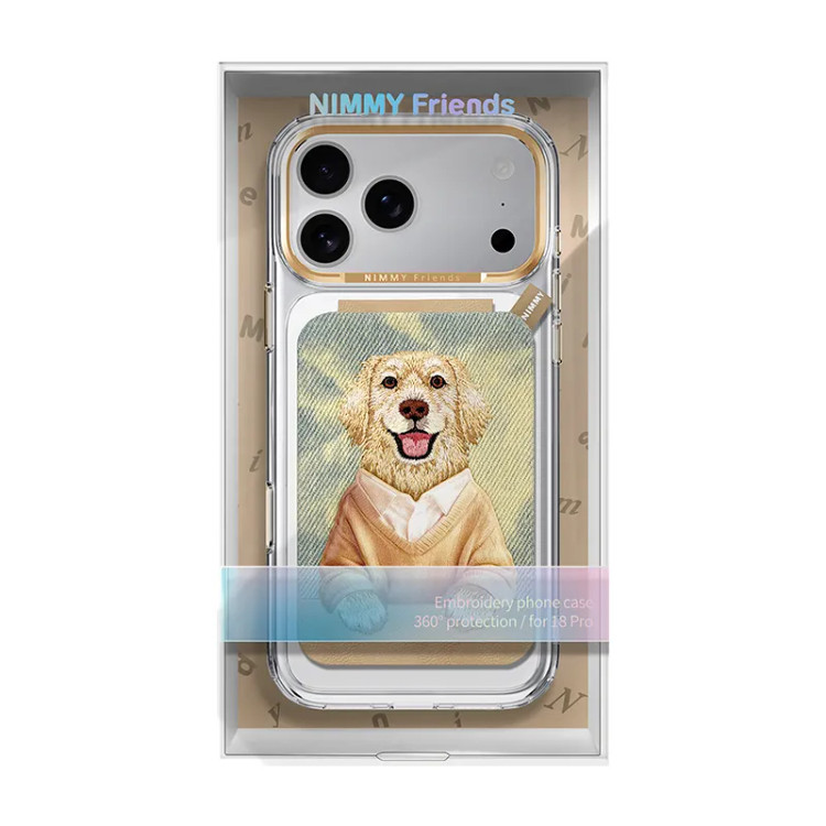 ست قاب شفاف و استند جاکارتی دار Gentle Pets نیمی Nimmy Magnetic Crystal Clear آیفون سری 17 & 18 (GN916)