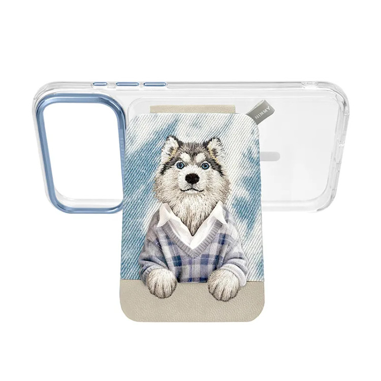 ست قاب شفاف و استند جاکارتی دار Gentle Pets نیمی Nimmy Magnetic Crystal Clear آیفون سری 17 & 18 (GN916)