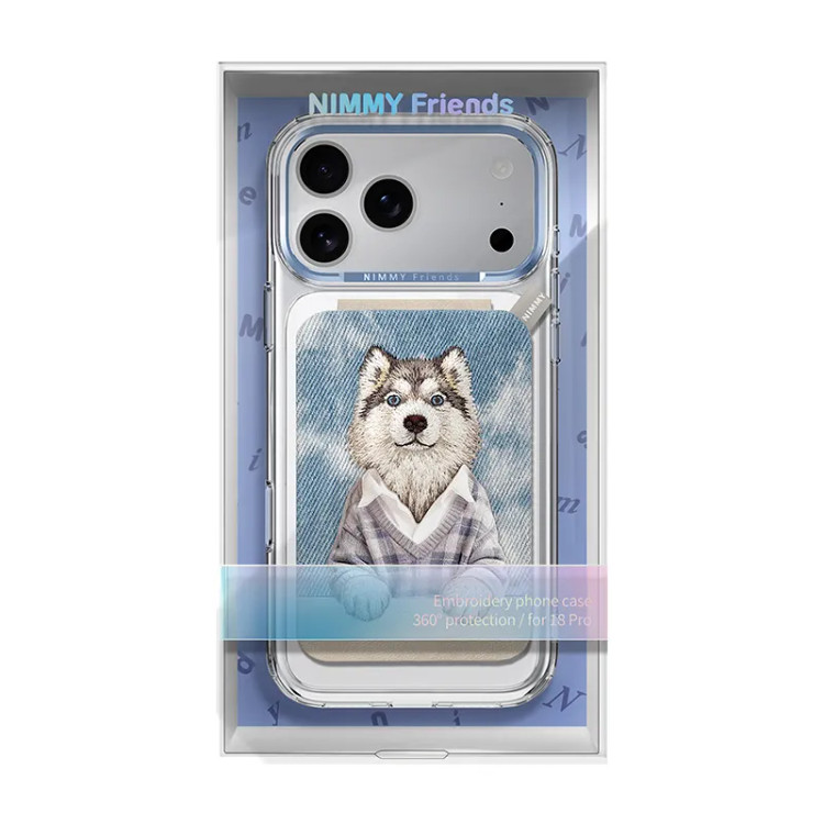 ست قاب شفاف و استند جاکارتی دار Gentle Pets نیمی Nimmy Magnetic Crystal Clear آیفون سری 17 & 18 (GN916)