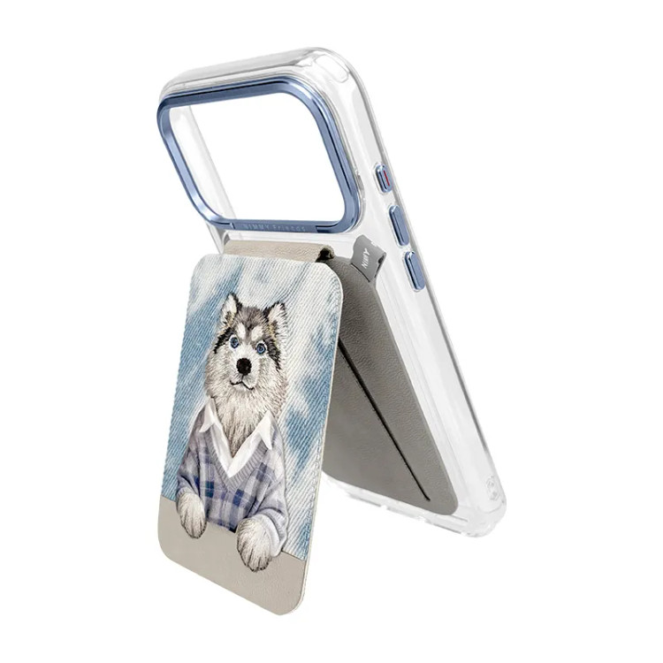 ست قاب شفاف و استند جاکارتی دار Gentle Pets نیمی Nimmy Magnetic Crystal Clear آیفون سری 17 & 18 (GN916)