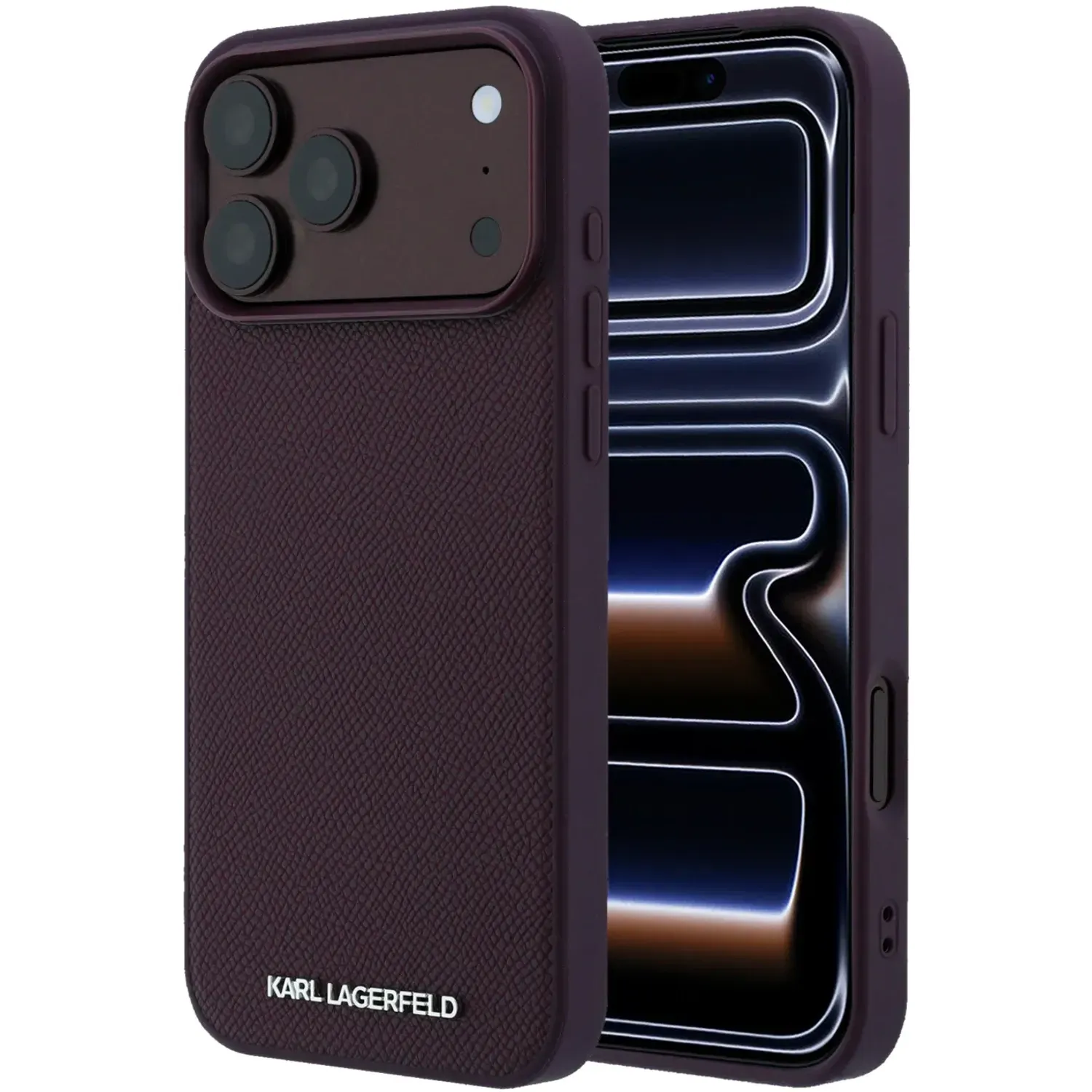 قاب کارل لاگرفلد Karl Lagerfel Grained MagSafe Cover with Elongated Logo (GN918)