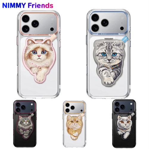 ست قاب شفاف و استند مگنتی Denim نیمی Nimmy Magnetic Crystal Clear آیفون سری 17 & 18 (GN941)