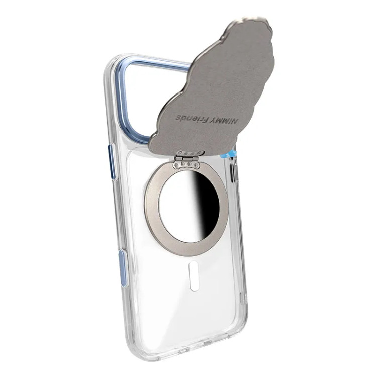 ست قاب شفاف و استند مگنتی Denim نیمی Nimmy Magnetic Crystal Clear آیفون سری 17 & 18 (GN941)