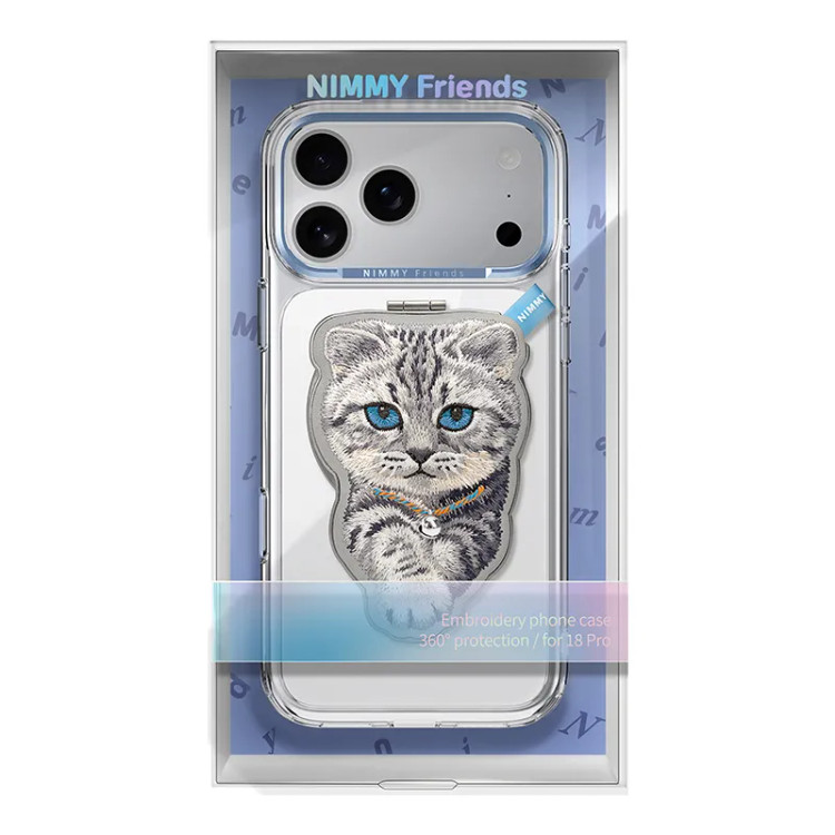 ست قاب شفاف و استند مگنتی Denim نیمی Nimmy Magnetic Crystal Clear آیفون سری 17 & 18 (GN941)