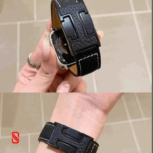 بند اپل واچ چرم قفل هرمس Hermes (GN942)
