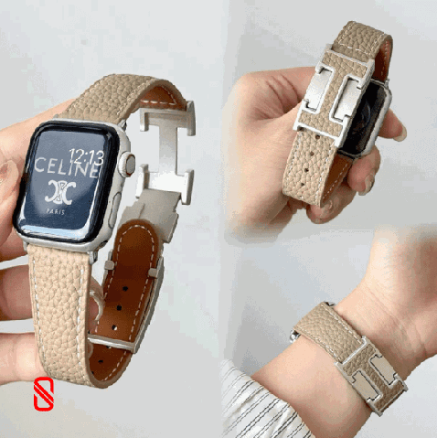 بند اپل واچ چرم قفل هرمس Hermes (GN942)