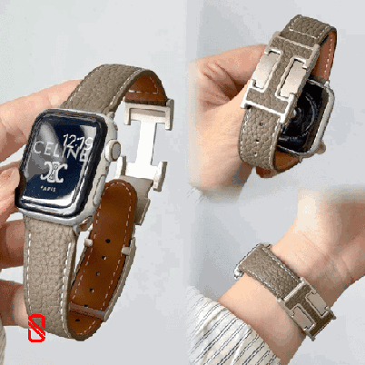 بند اپل واچ چرم قفل هرمس Hermes (GN942)