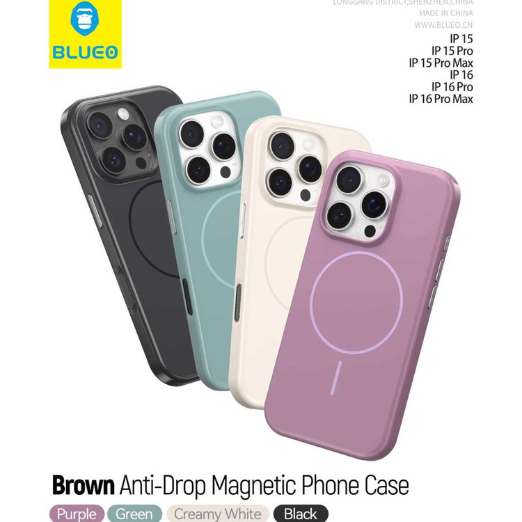قاب بلو Blueo Brown Anti-Drop Magnetic Case Iphone با مگ سیف (GN948)