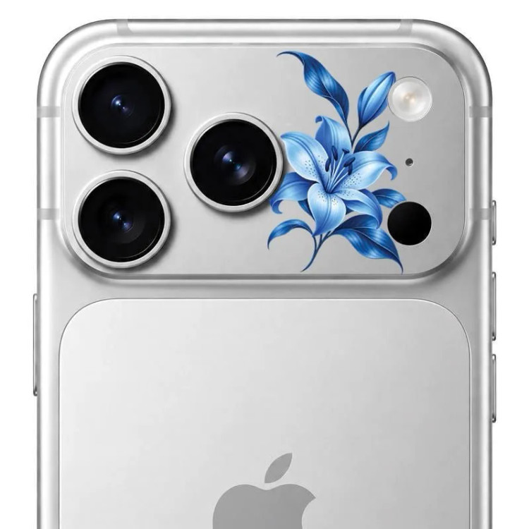 محافظ دور لنز طرح لیلیوم آبی Lilium بلو Blueo Invisible Shock-Resistant Lens Protection (GN957)