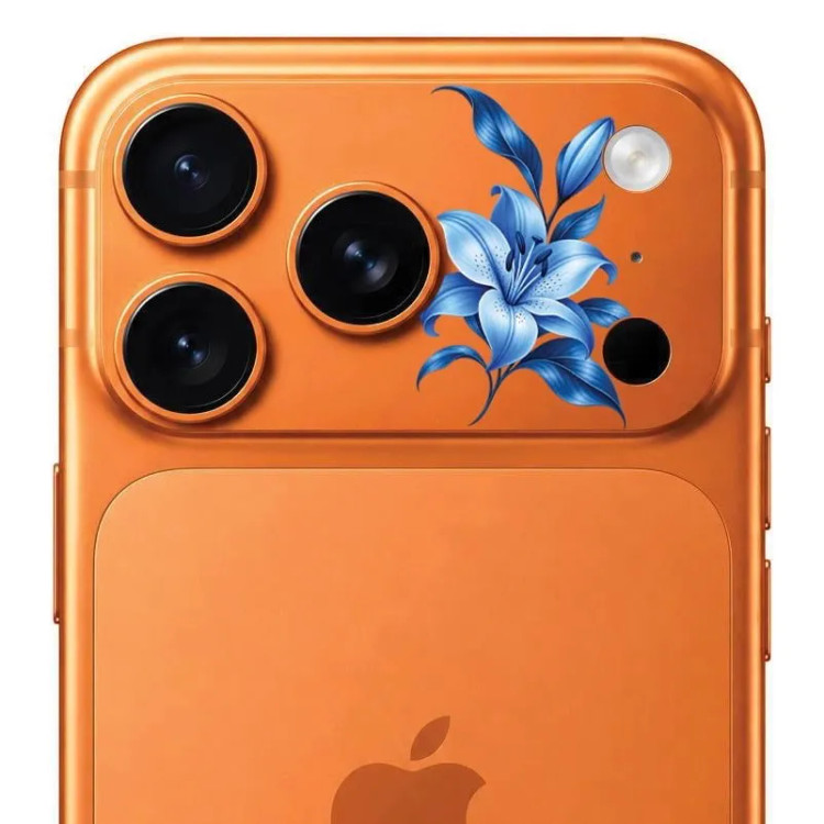 محافظ دور لنز طرح لیلیوم آبی Lilium بلو Blueo Invisible Shock-Resistant Lens Protection (GN957)