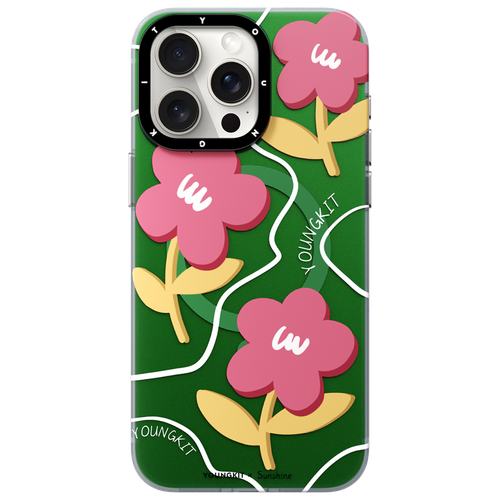 قاب Youngkit یانگ کیت Green Sunshine Flowery Smile Magsafe Series Apple iphone (GN980)