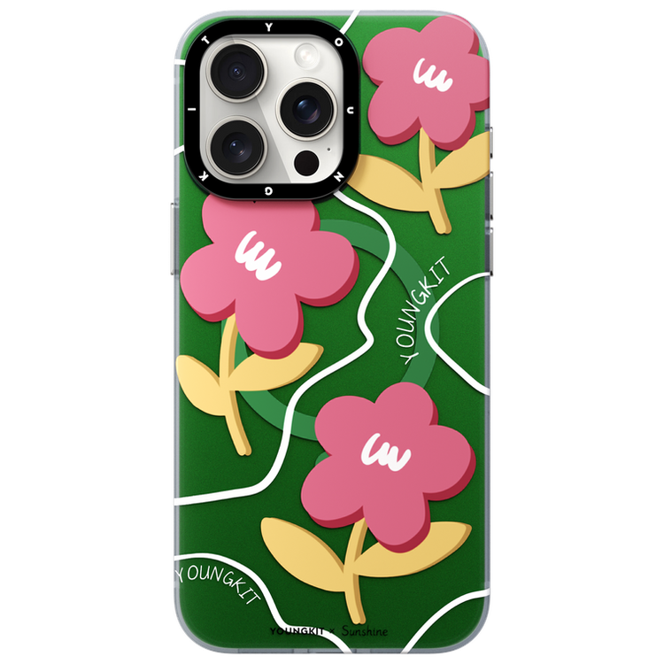 قاب Youngkit یانگ کیت Green Sunshine Flowery Smile Magsafe Series Apple iphone (GN980)