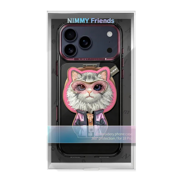 ست قاب دودی و استند مگنتی Glasses Series نیمی Nimmy Magnetic Crystal Clear آیفون سری 17 & 18 (GN983)