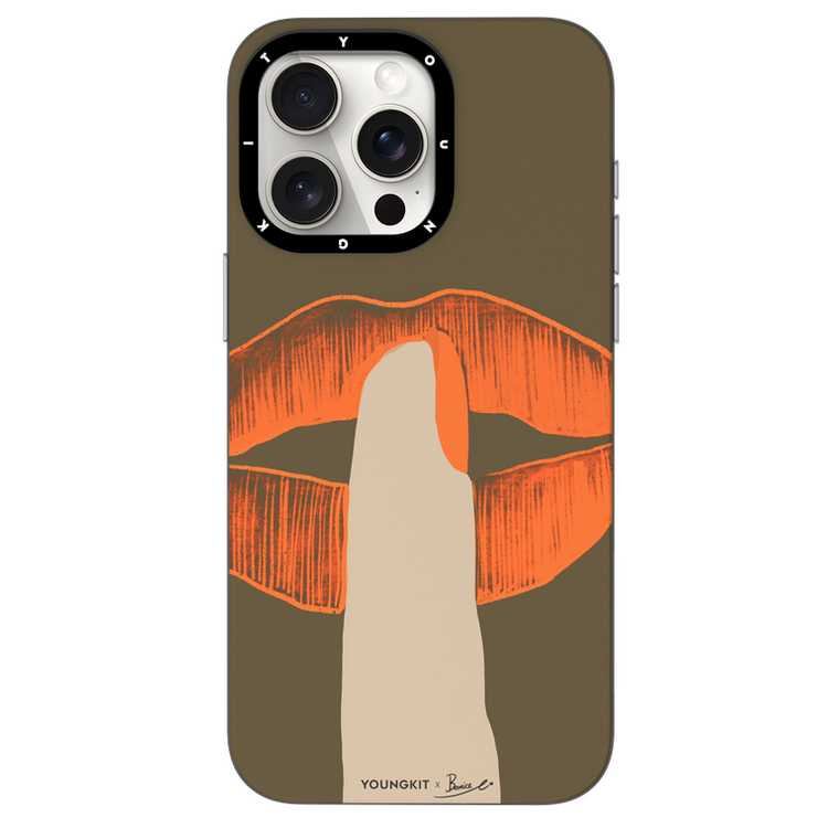 قاب یانگ کیت Youngkit Bemice Orange Vermilion Lips Magsafe Iphone (GN1007)