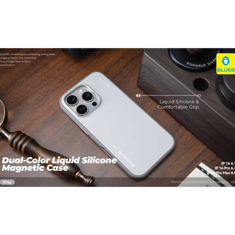 قاب بلو سیلیکونی Blueo DUAL-COLOR LIQUID SILICONE Iphone (GN1015)