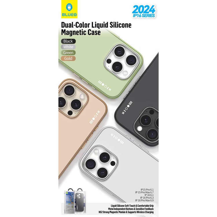 قاب بلو سیلیکونی Blueo DUAL-COLOR LIQUID SILICONE Iphone (GN1015)
