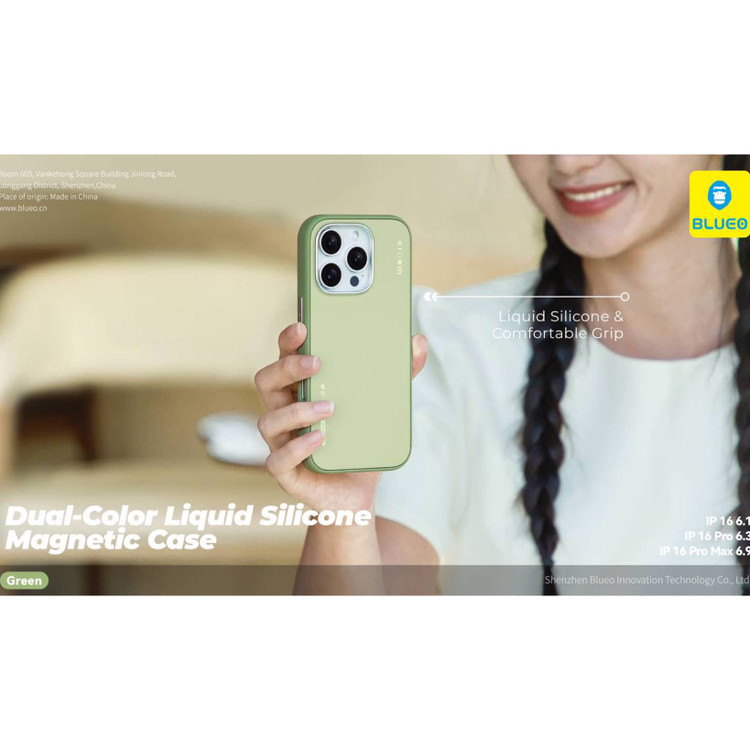 قاب بلو سیلیکونی Blueo DUAL-COLOR LIQUID SILICONE Iphone (GN1015)