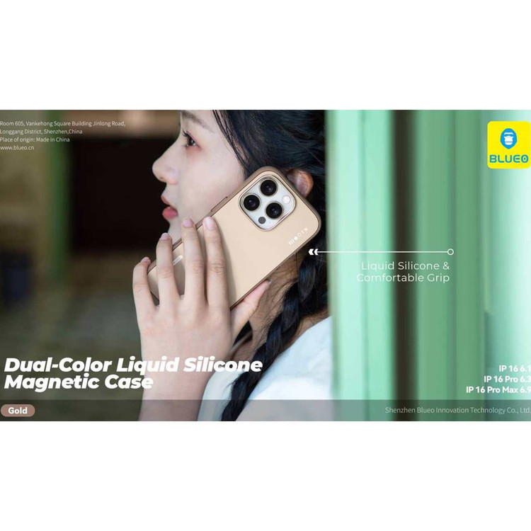 قاب بلو سیلیکونی Blueo DUAL-COLOR LIQUID SILICONE Iphone (GN1015)