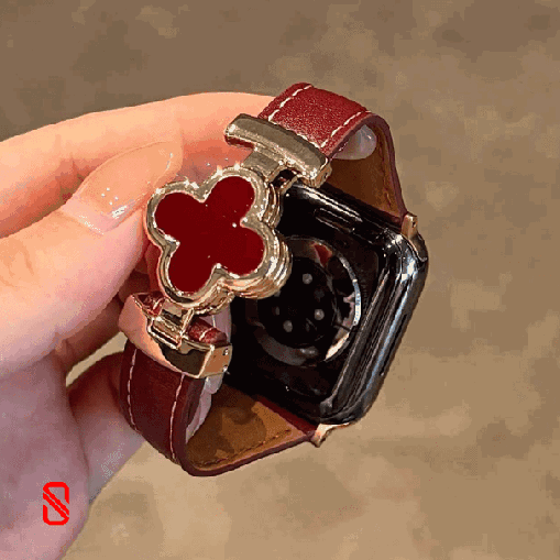 بند اپل واچ چرم قفل Van Cleef ون کلیف (GN1028)