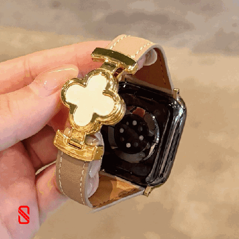 بند اپل واچ چرم قفل Van Cleef ون کلیف (GN1028)