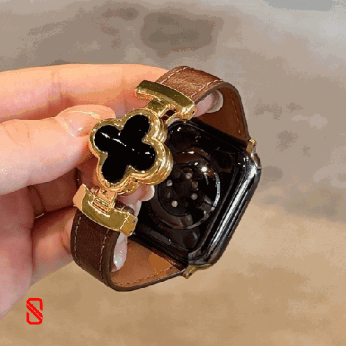 بند اپل واچ چرم قفل Van Cleef ون کلیف (GN1028)