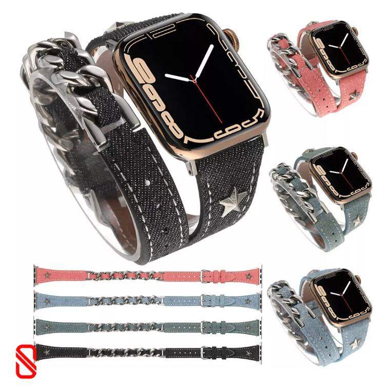 بند اپل واچ هرمس کارتیر Cartier Hermes جین (GN1074)
