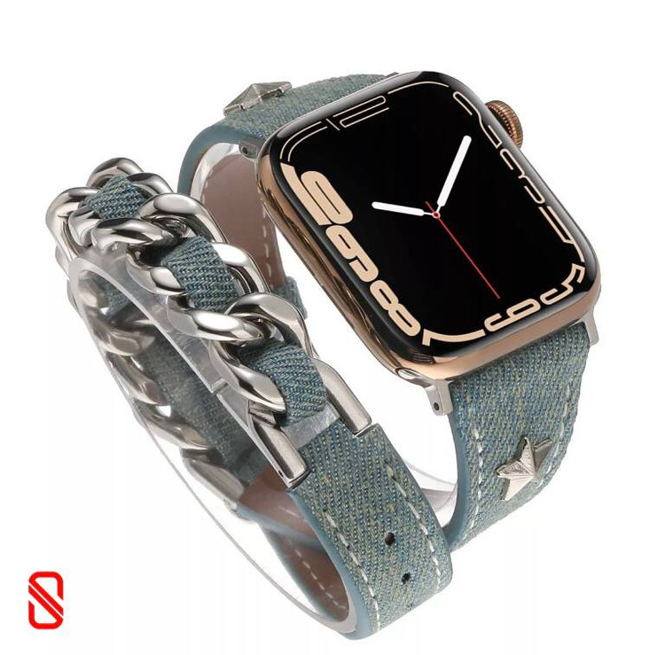 بند اپل واچ هرمس کارتیر Cartier Hermes جین (GN1074)