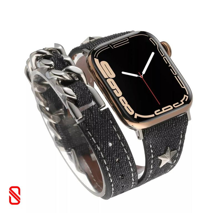 بند اپل واچ هرمس کارتیر Cartier Hermes جین (GN1074)