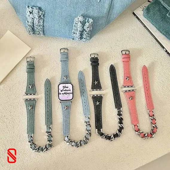 بند اپل واچ هرمس کارتیر Cartier Hermes جین (GN1074)