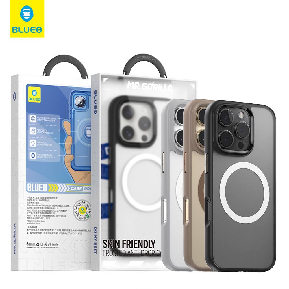 قاب بلو Blueo Skin Friendly Anti-Drop Phone Case Magsafe Iphone 16 Series با مگ سیف (GN1091)