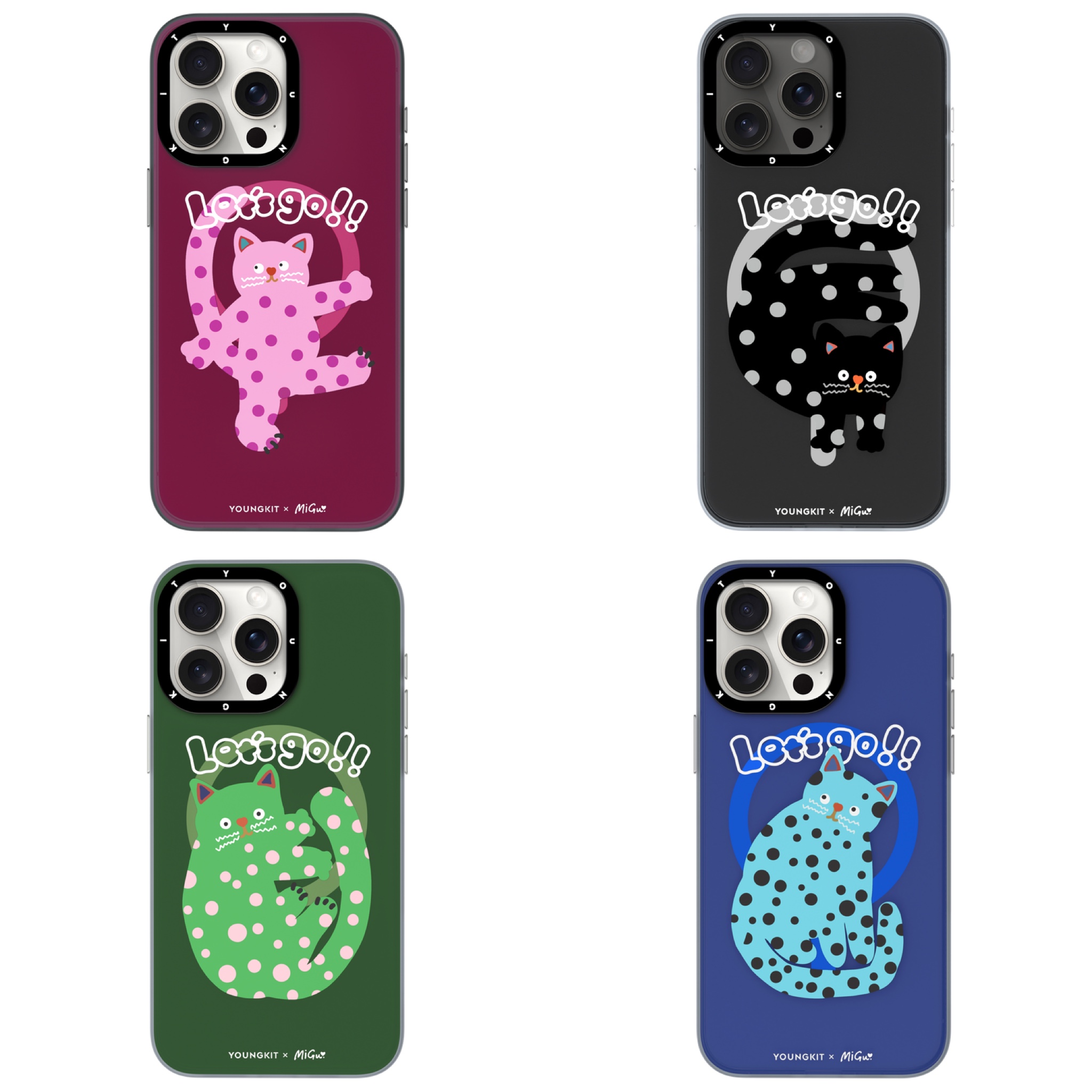 قاب Youngkit یانگ کیت Polka Dot Cat Magsafe Series Iphone (GN1092)