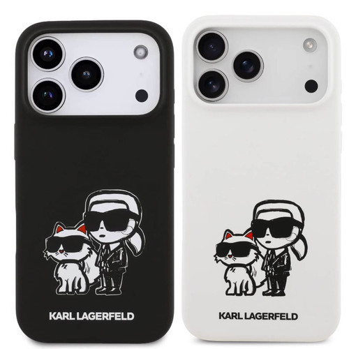 قاب کارل لاگرفلد Karl Lagerfeld در کنار گربه مشکی Iphone سری 17 (GN1100)